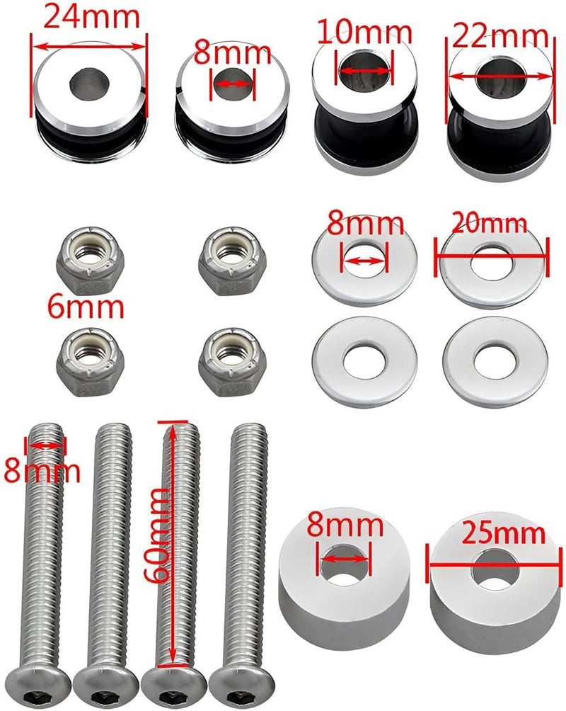 KASIMT Quick Release Luggage Rack Sissy Bar Docking Hardware Kit Fits for Harley DavidsonTouring FLSTC FXSTSB FXSTS FXSTC FLSTF FXST FXSTB FLSTN 1984-2020 - Image 3